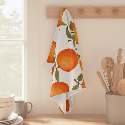Microfiber Tea Towel | Watercolor Clementines