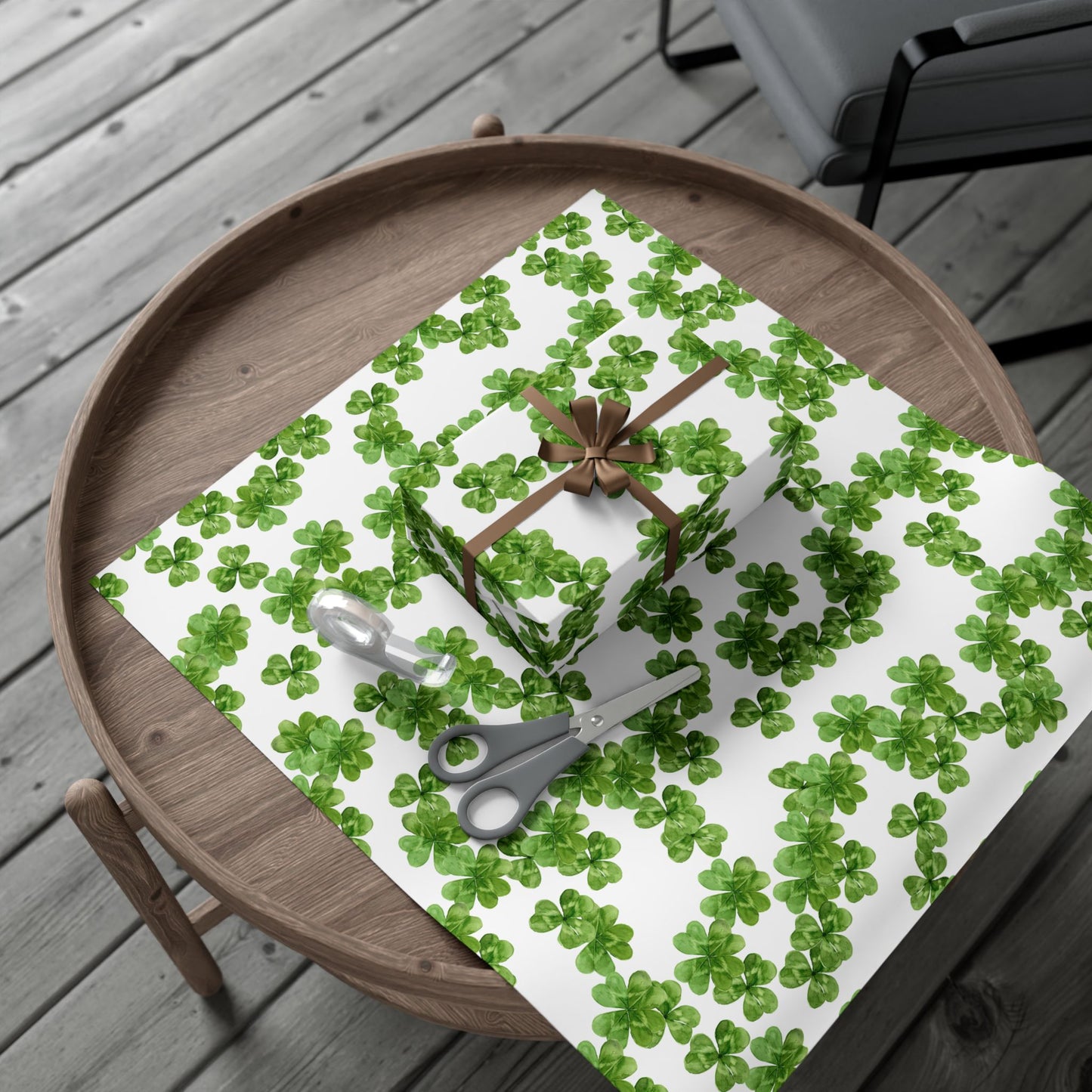 Gift Wrap Paper | Watercolor Clovers