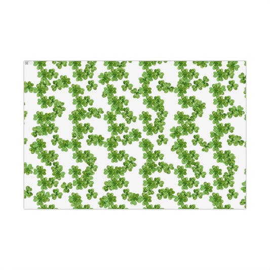 Gift Wrap Paper | Watercolor Clovers
