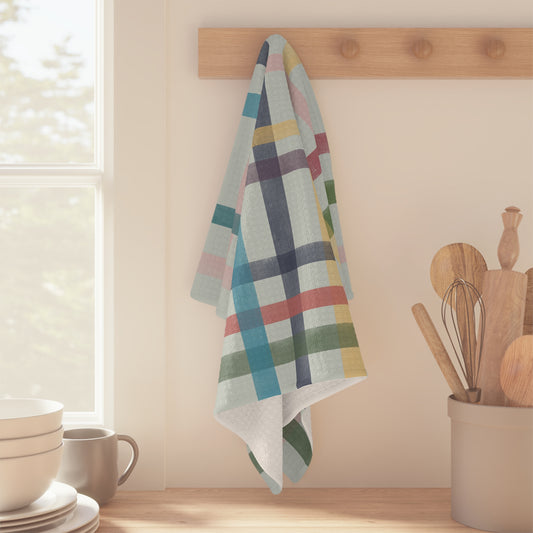 Microfiber Tea Towel | Watercolor Grid