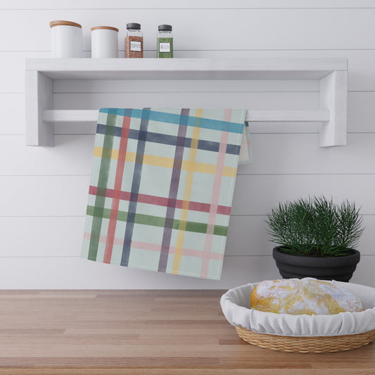 Cotton Tea Towel | Watercolor Grid