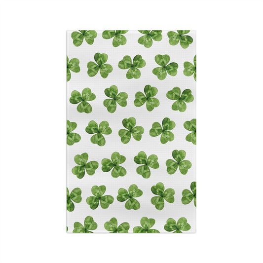 Microfiber Tea Towel | Watercolor Clovers