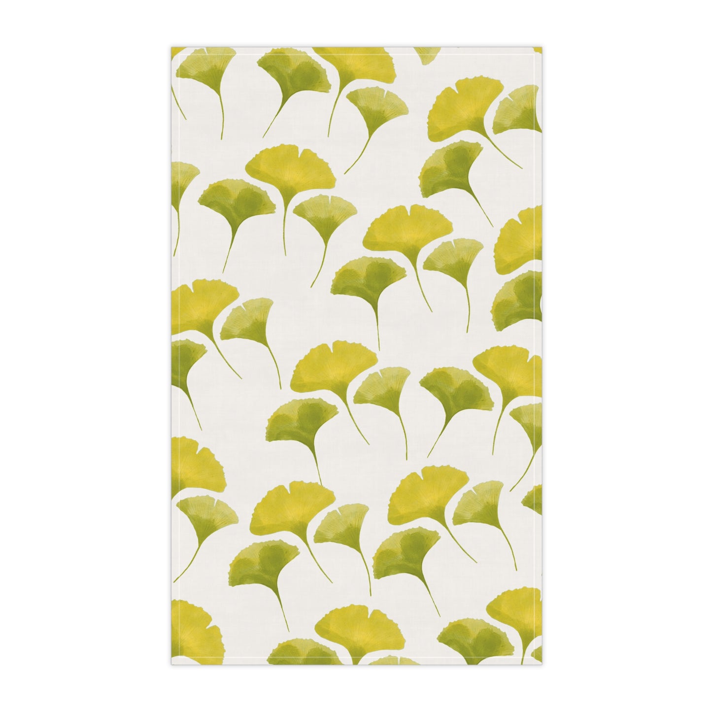 Cotton Tea Towel | Yellow Ginkgo Leaves