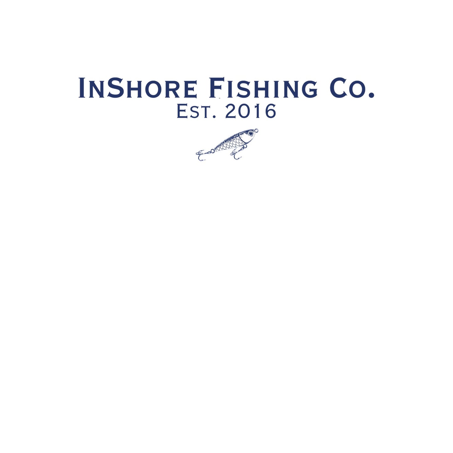 InShore Fishing Co. Solar Hoodie  — Navy Lure Logo
