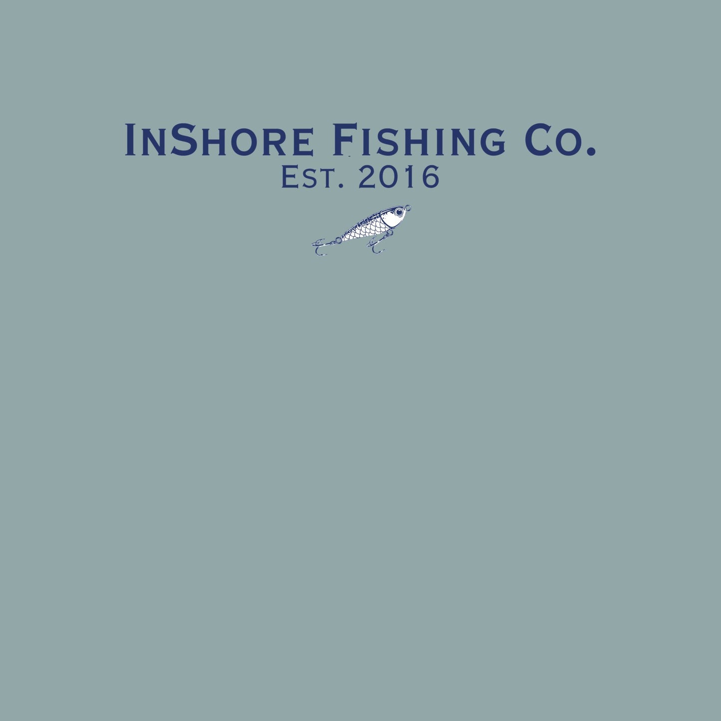 InShore Fishing Co. Solar Hoodie  — Navy Lure Logo