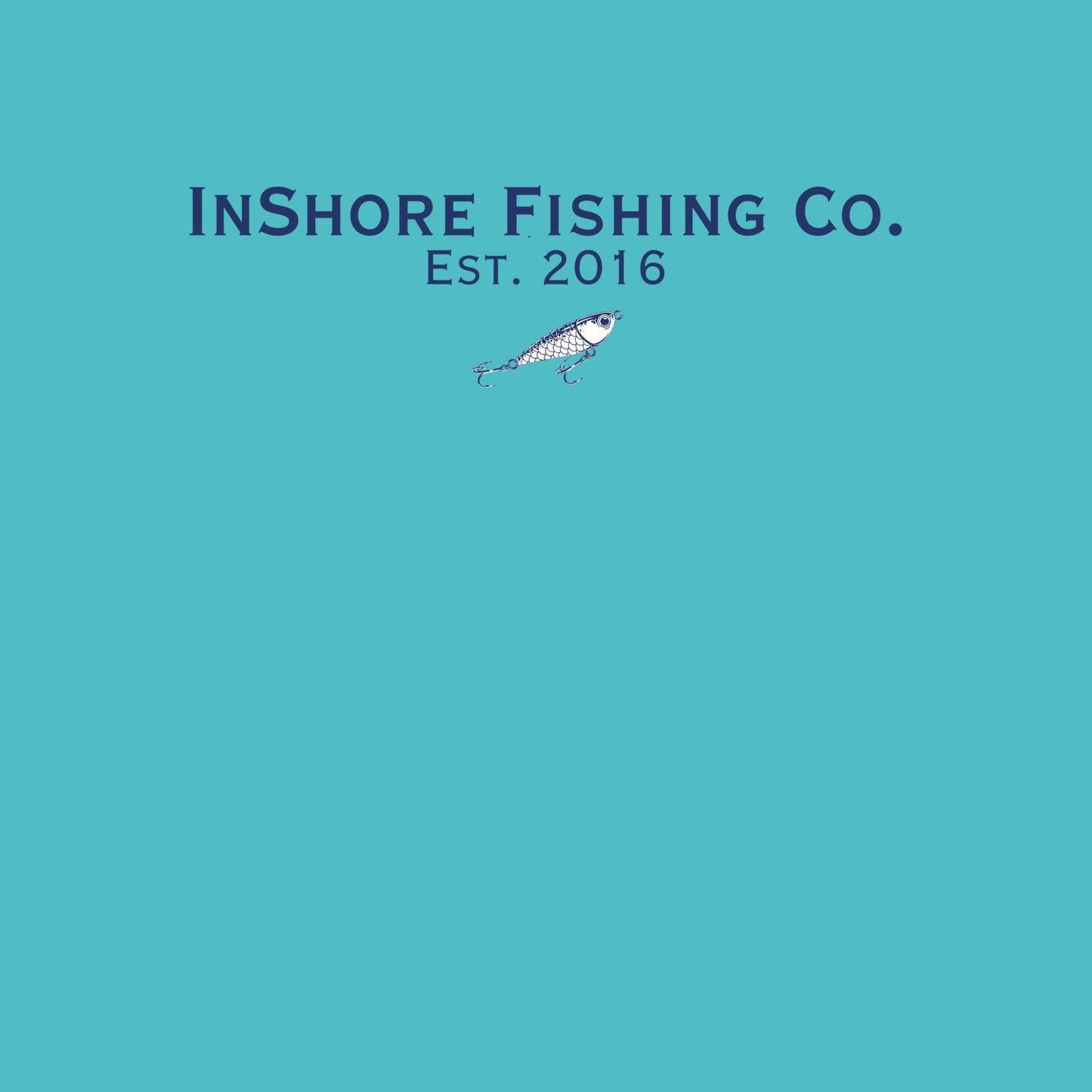 InShore Fishing Co. Solar Hoodie  — Navy Lure Logo