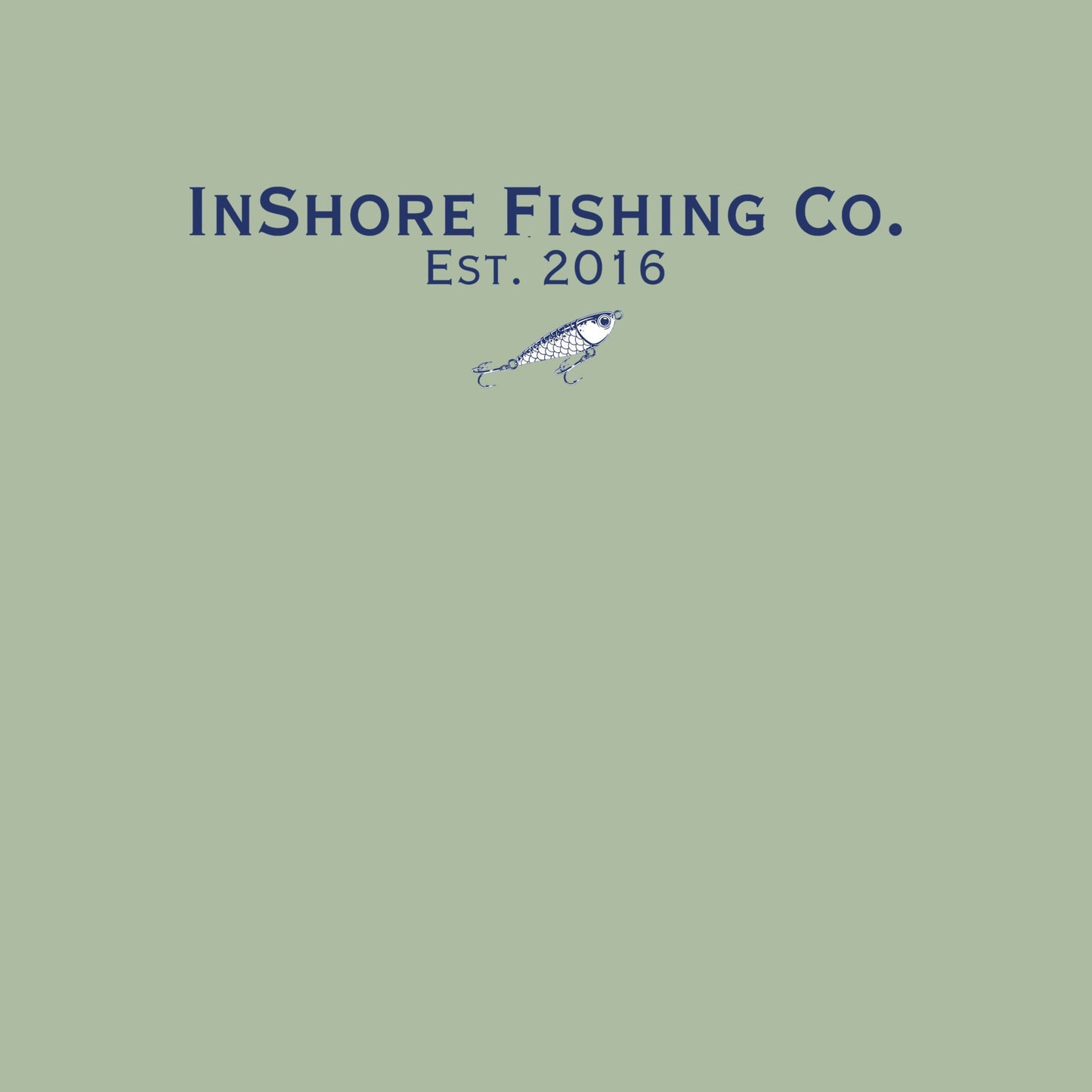 InShore Fishing Co. Solar Hoodie  — Navy Lure Logo