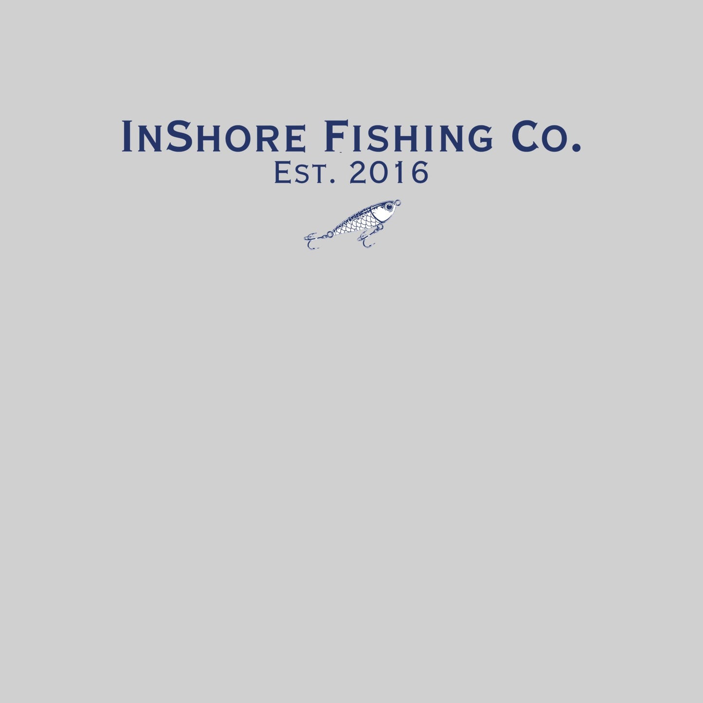 InShore Fishing Co. Solar Hoodie  — Navy Lure Logo