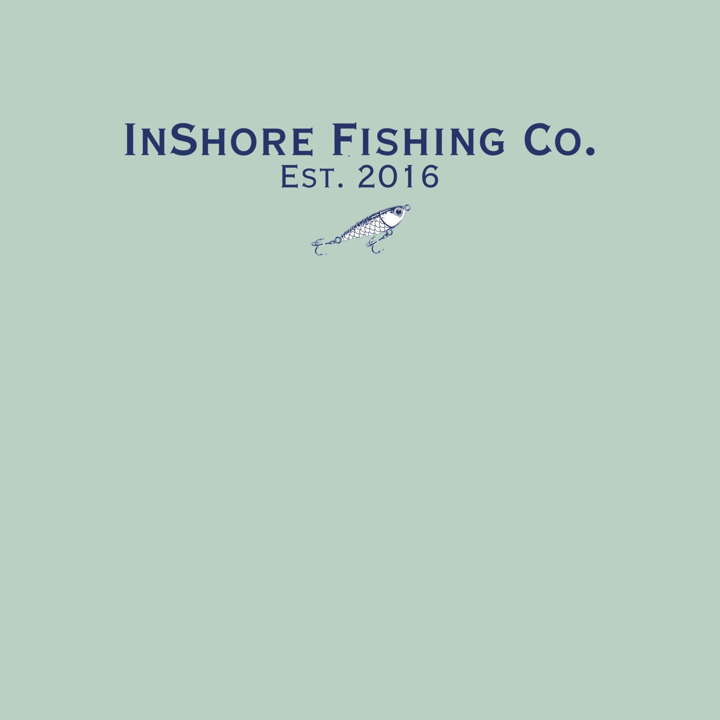 InShore Fishing Co. Solar Hoodie  — Navy Lure Logo