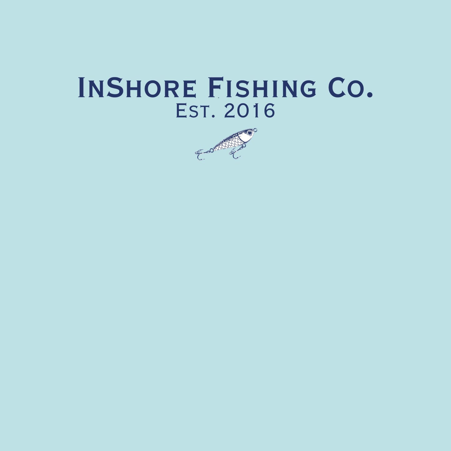 InShore Fishing Co. Solar Hoodie  — Navy Lure Logo
