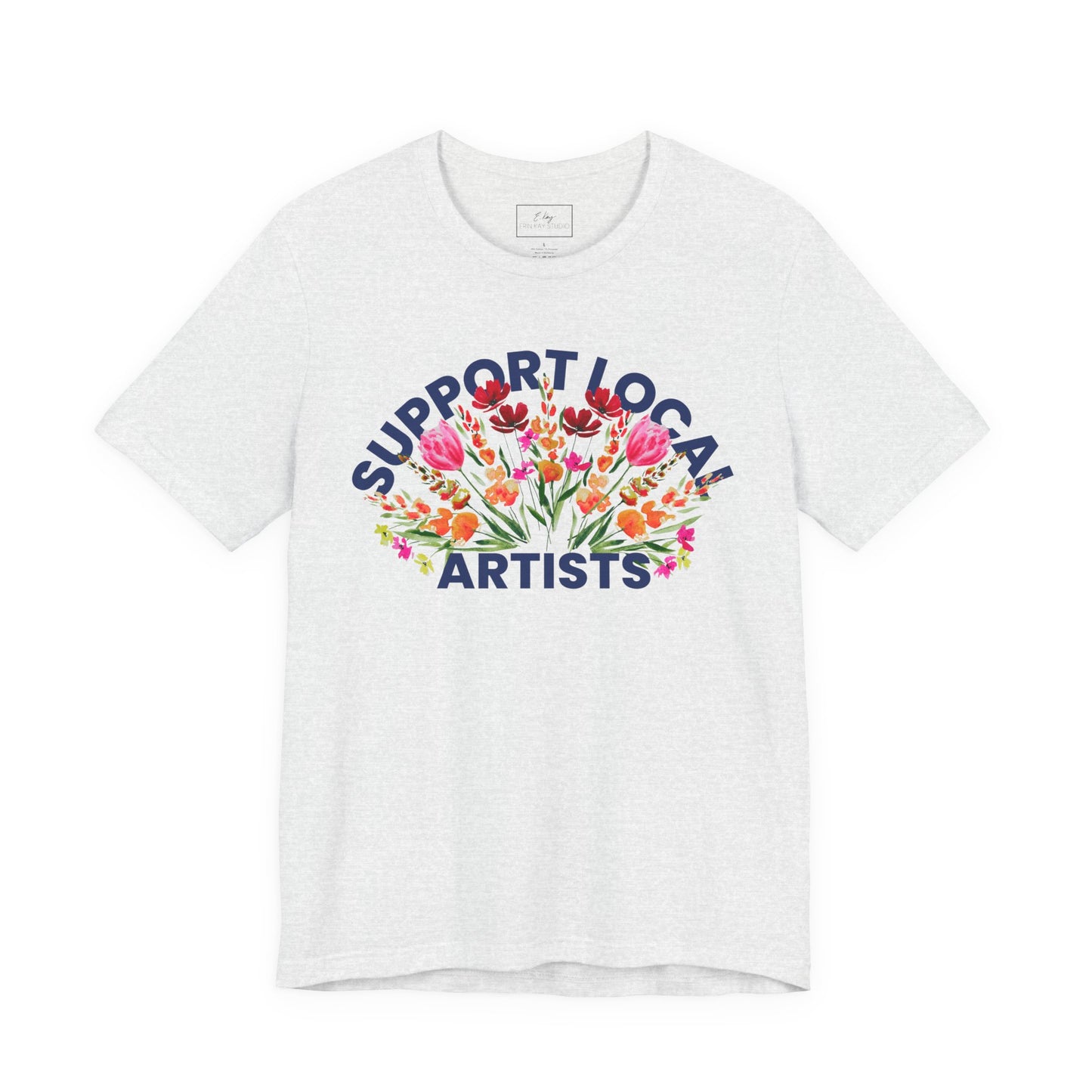 Support Local Artists Watercolor Tee | Cotton Tee