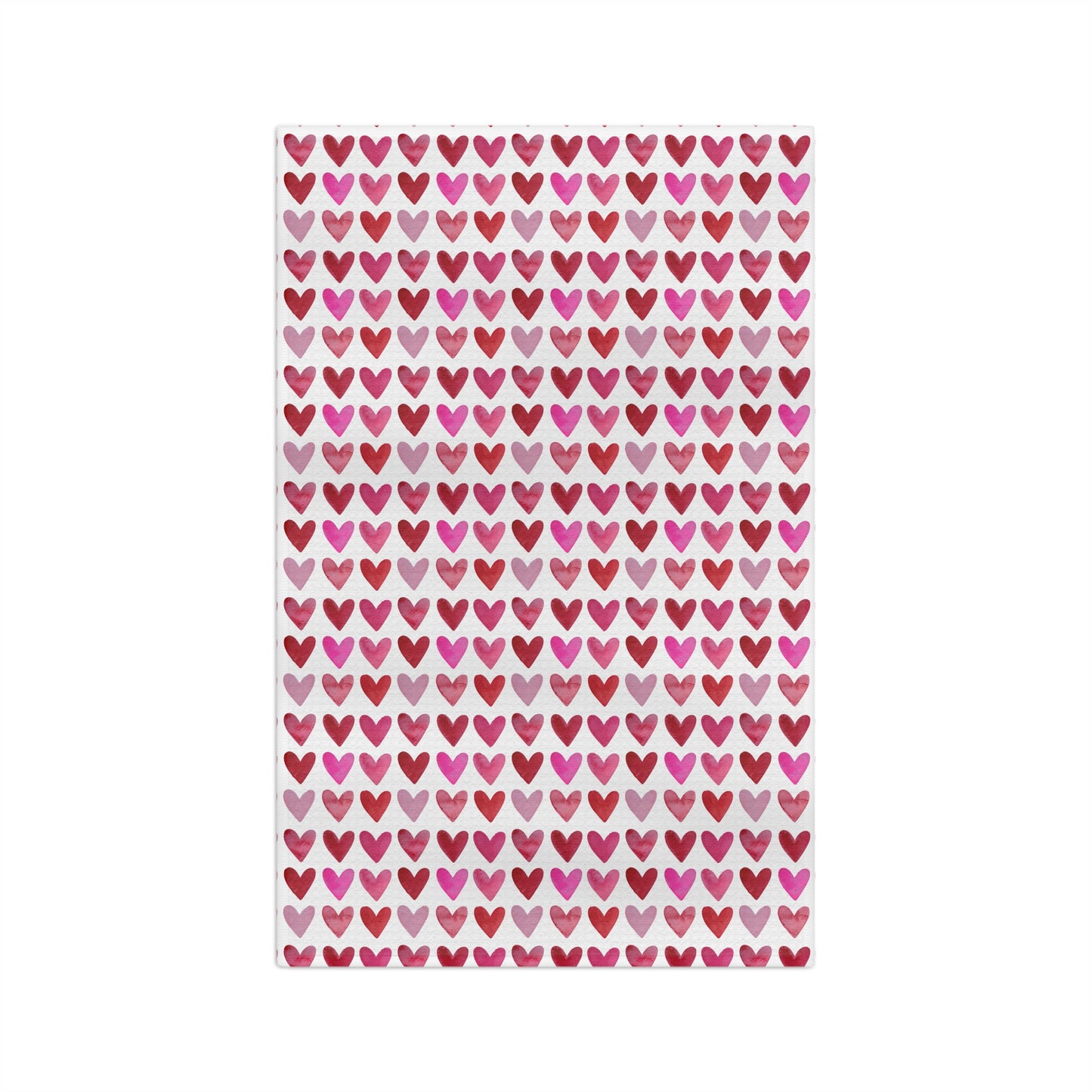 Microfiber Tea Towel | Watercolor Hearts