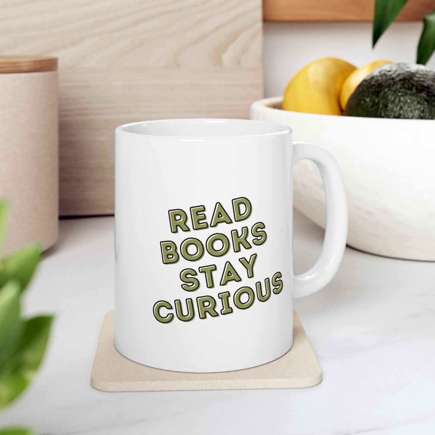 Read Books Stay Curious — Ceramic Mug (11oz)