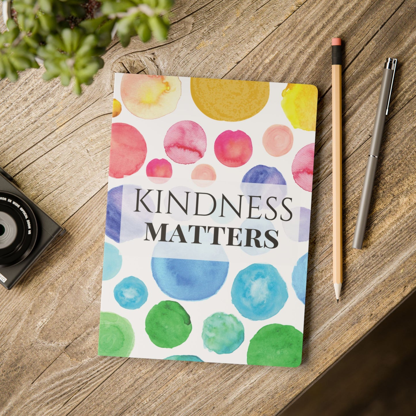 Watercolor Dots Softcover Journal | Kindness Matters
