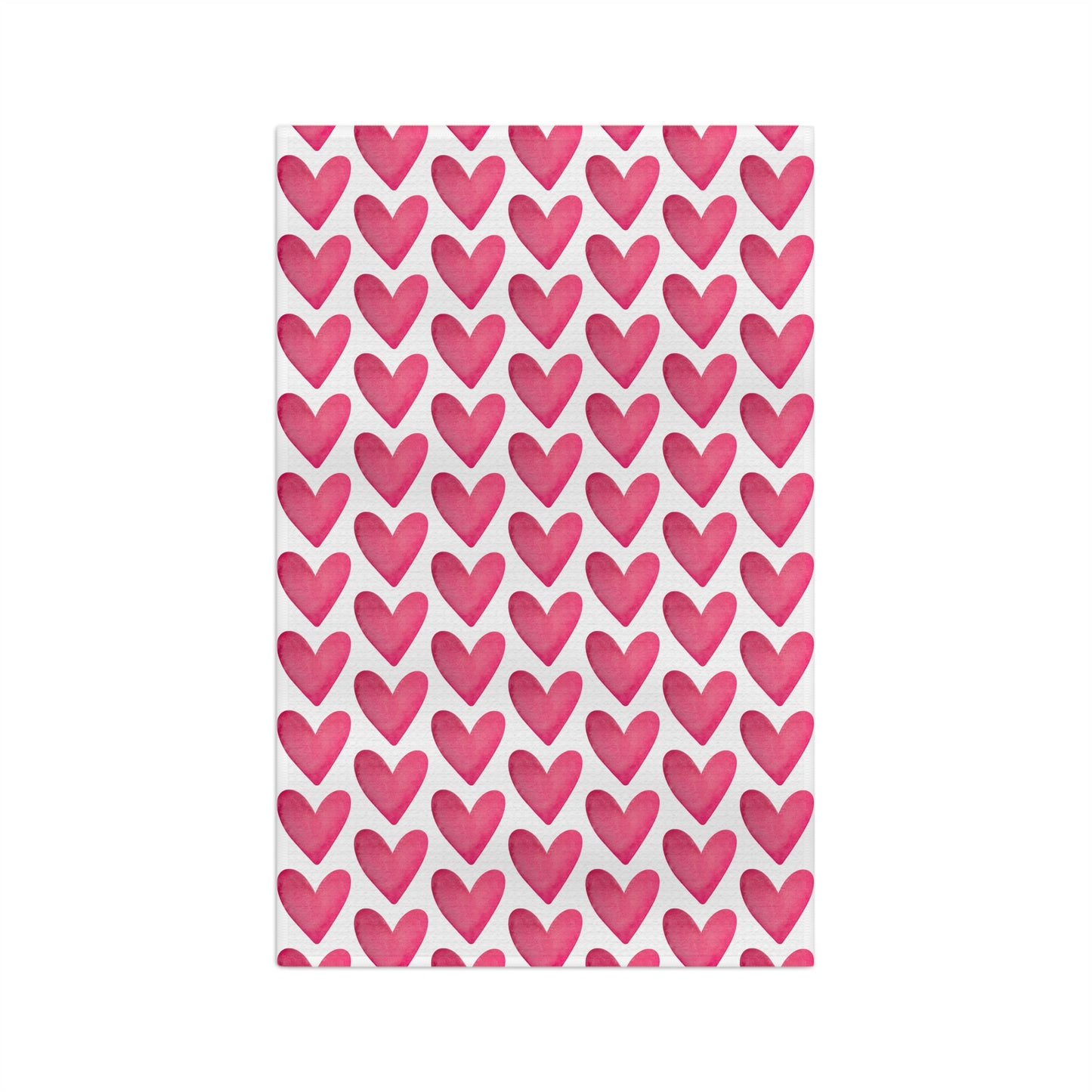 Microfiber Tea Towel | Watercolor Hearts