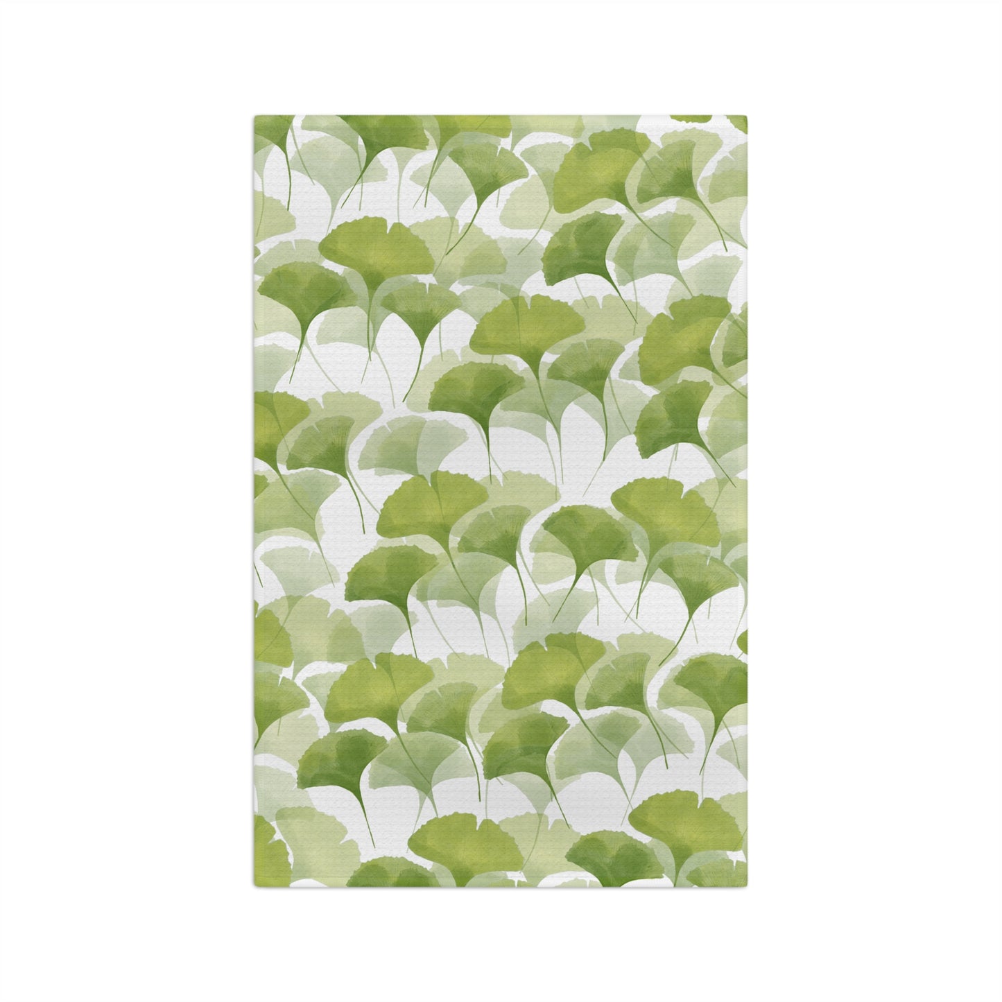 Microfiber Tea Towel | Green Ginkgo Leaves