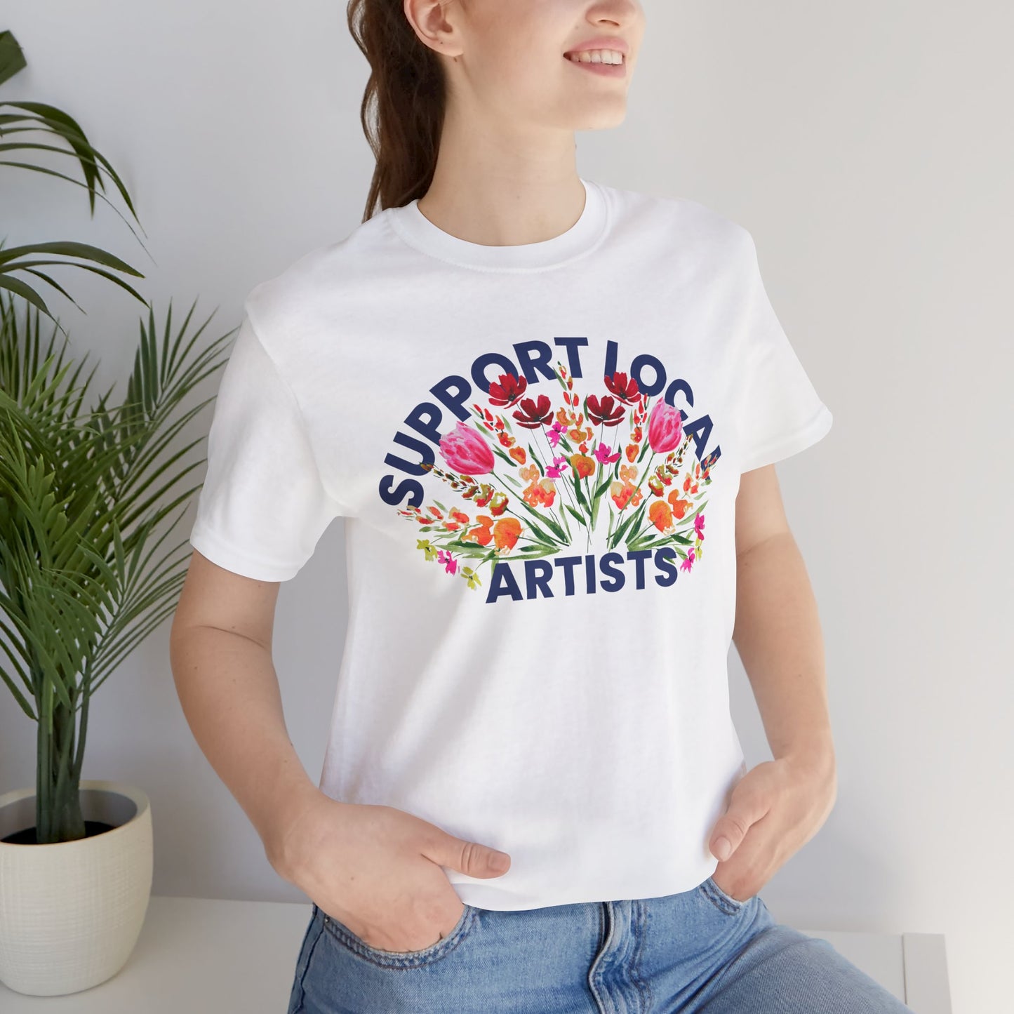 Support Local Artists Watercolor Tee | Cotton Tee