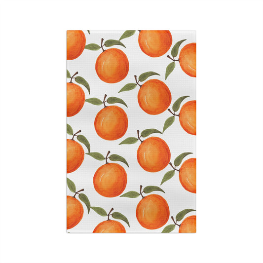 Microfiber Tea Towel | Watercolor Clementines