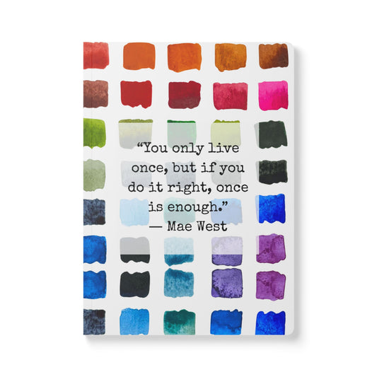 Watercolor Swatches Softcover Journal | Live Life Well