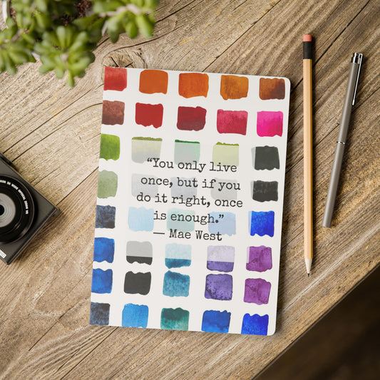 Watercolor Swatches Softcover Journal | Live Life Well