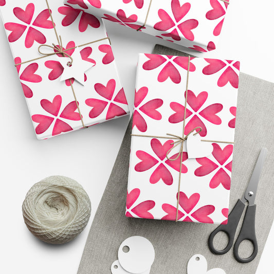 Gift Wrap Paper | Watercolor Heart Knots