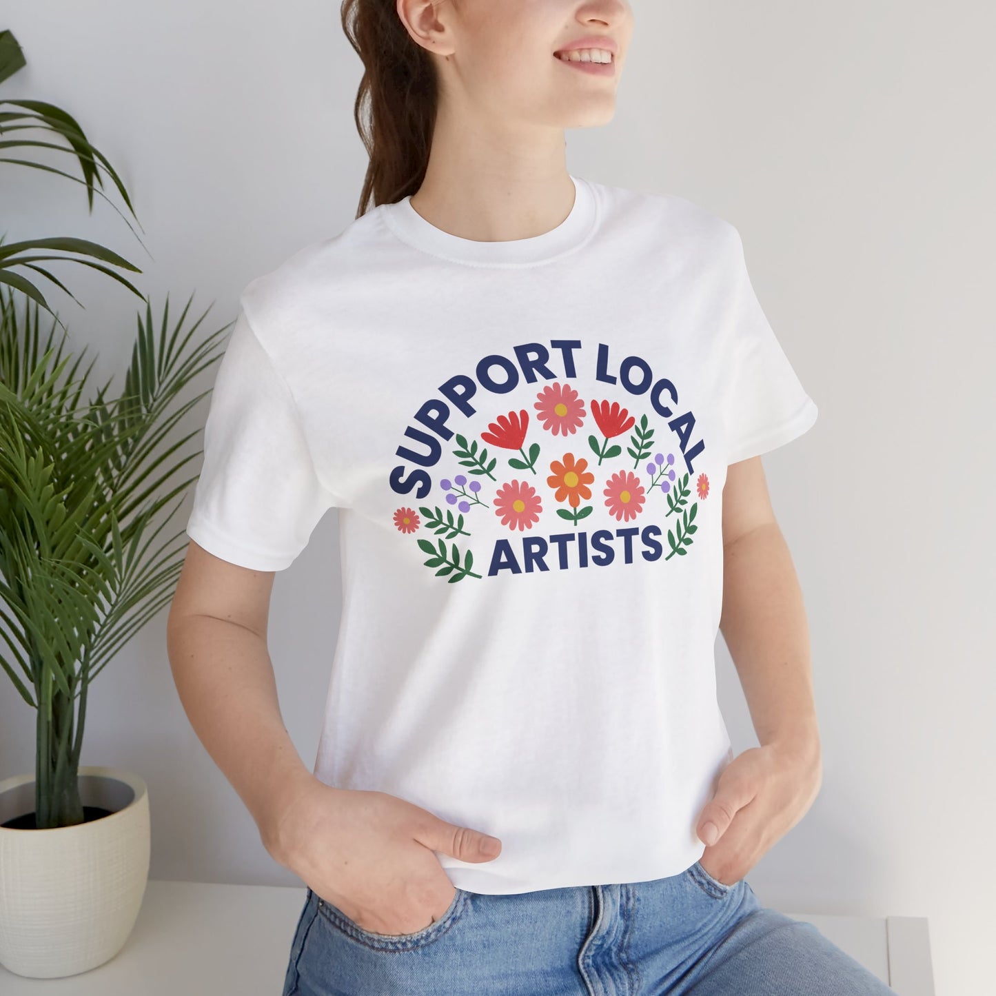 Support Local Artists (colorful) | Cotton Tee