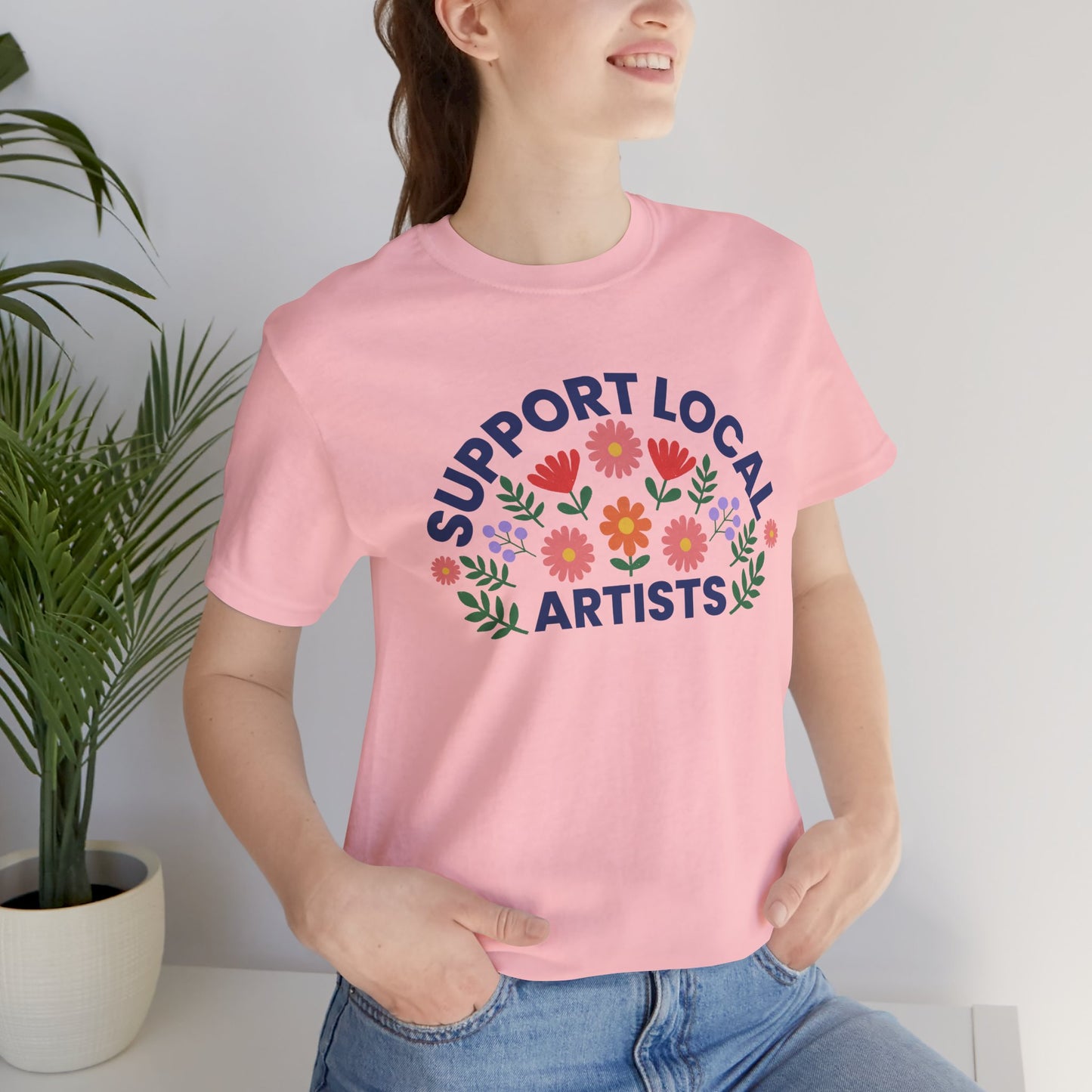 Support Local Artists (colorful) | Cotton Tee