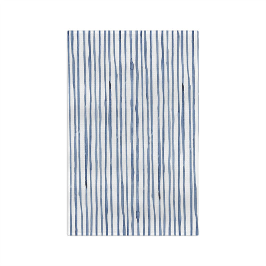 Microfiber Tea Towel | Watercolor Blue Lines