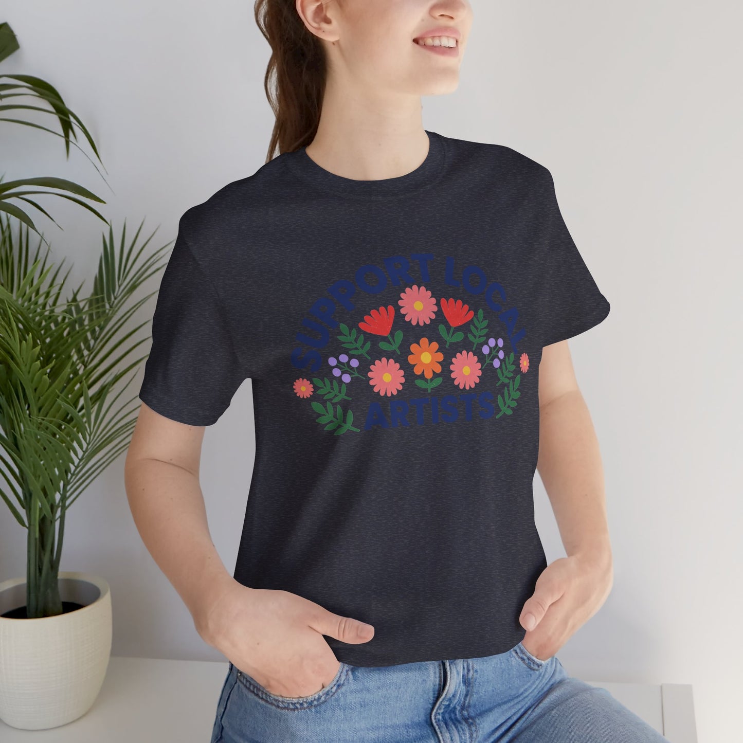 Support Local Artists (colorful) | Cotton Tee