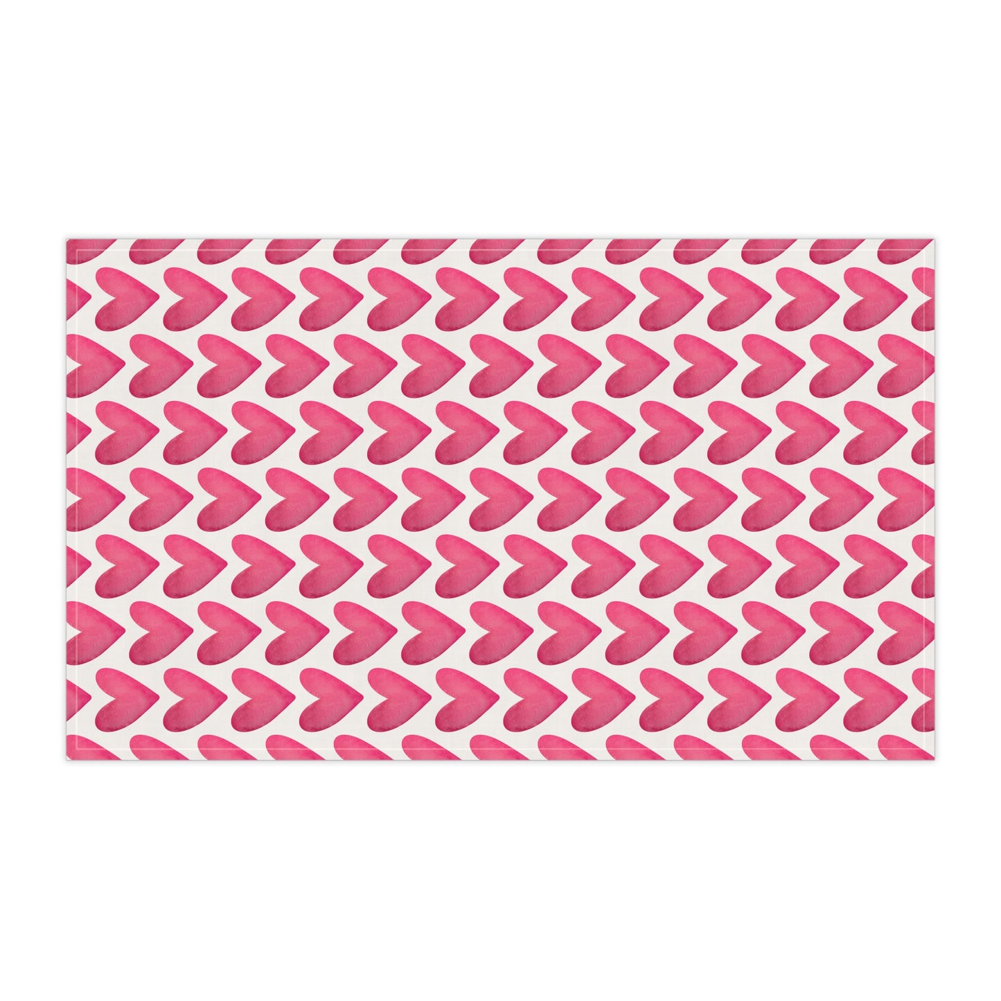 Cotton Tea Towel | Watercolor Hearts
