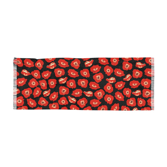 Poppy Bloom Lightweight Scarf