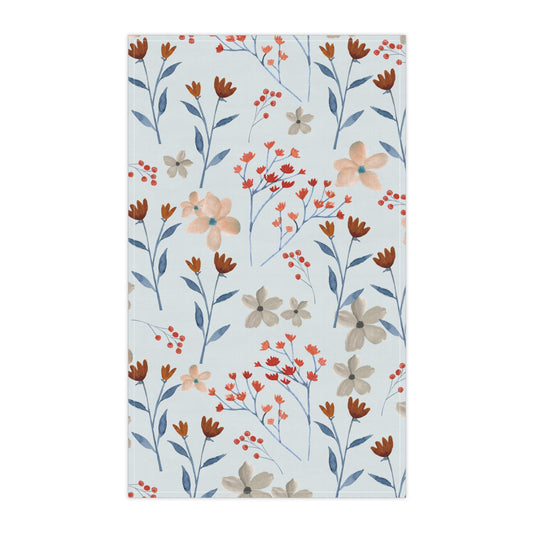 Cotton Tea Towel | Lovely Watercolor Flowers II
