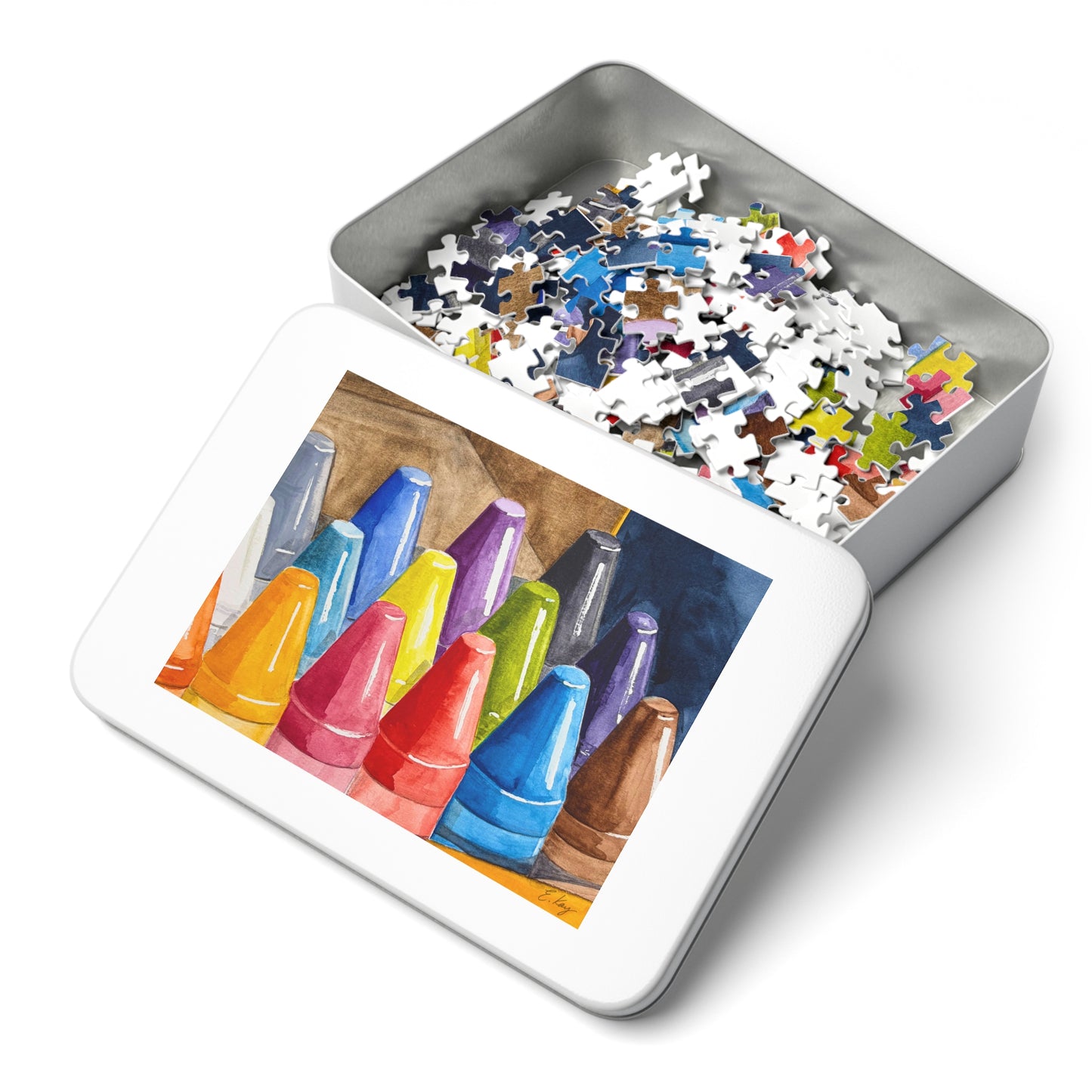 Jigsaw Puzzle with Tin - True Colors