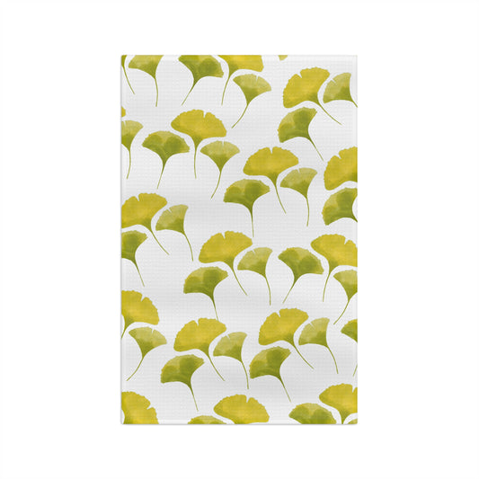 Microfiber Tea Towel | Yellow Ginkgo Leaves