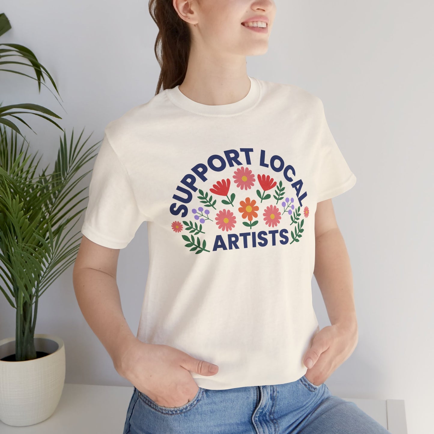 Support Local Artists (colorful) | Cotton Tee