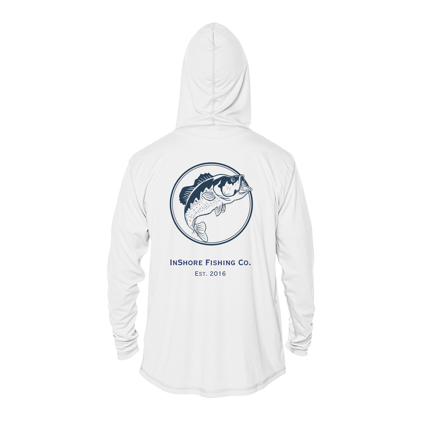 InShore Fishing Co. Solar Hoodie — Navy Bass