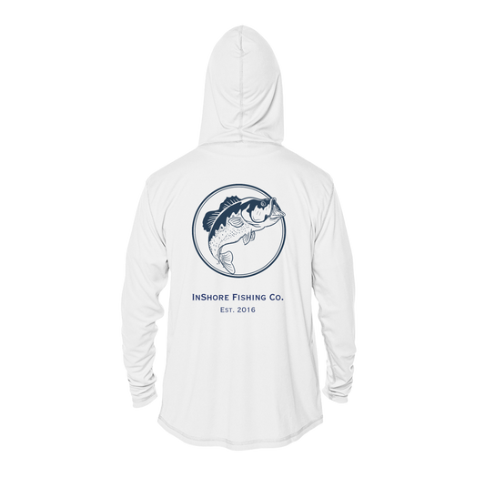 InShore Fishing Co. Solar Hoodie — Navy Bass