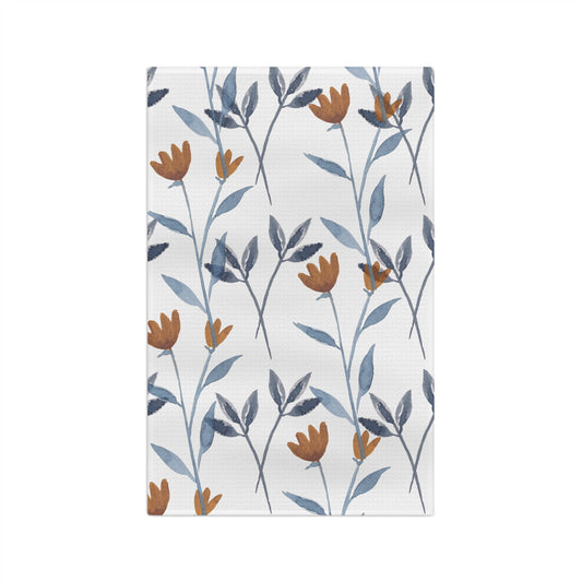 Microfiber Tea Towel | Watercolor Winter Flora II