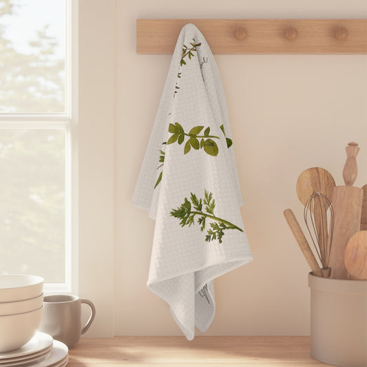 Microfiber Tea Towel | Watercolor Herbs