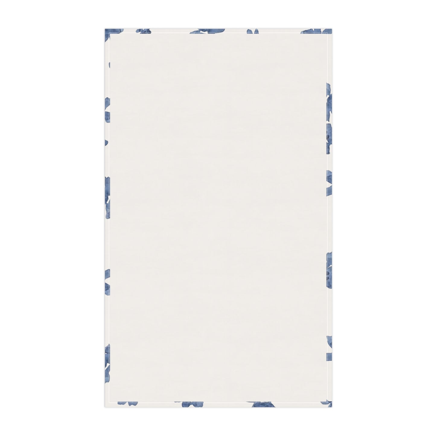 Cotton Tea Towel | Blue Watercolor Flowers