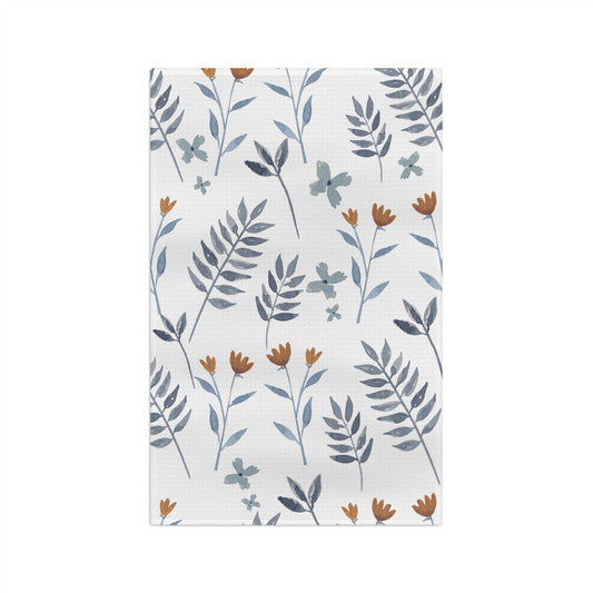 Microfiber Tea Towel | Watercolor Winter Flora
