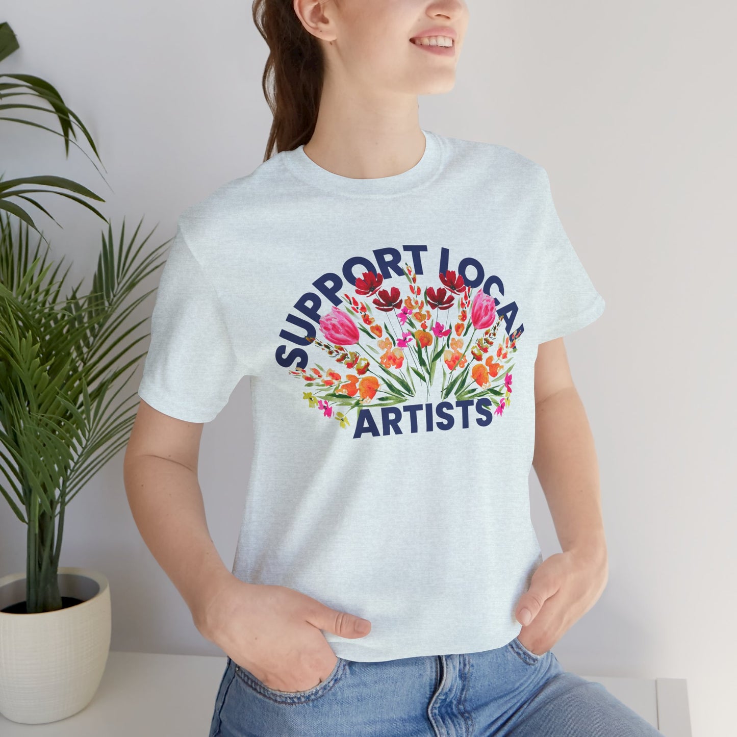 Support Local Artists Watercolor Tee | Cotton Tee