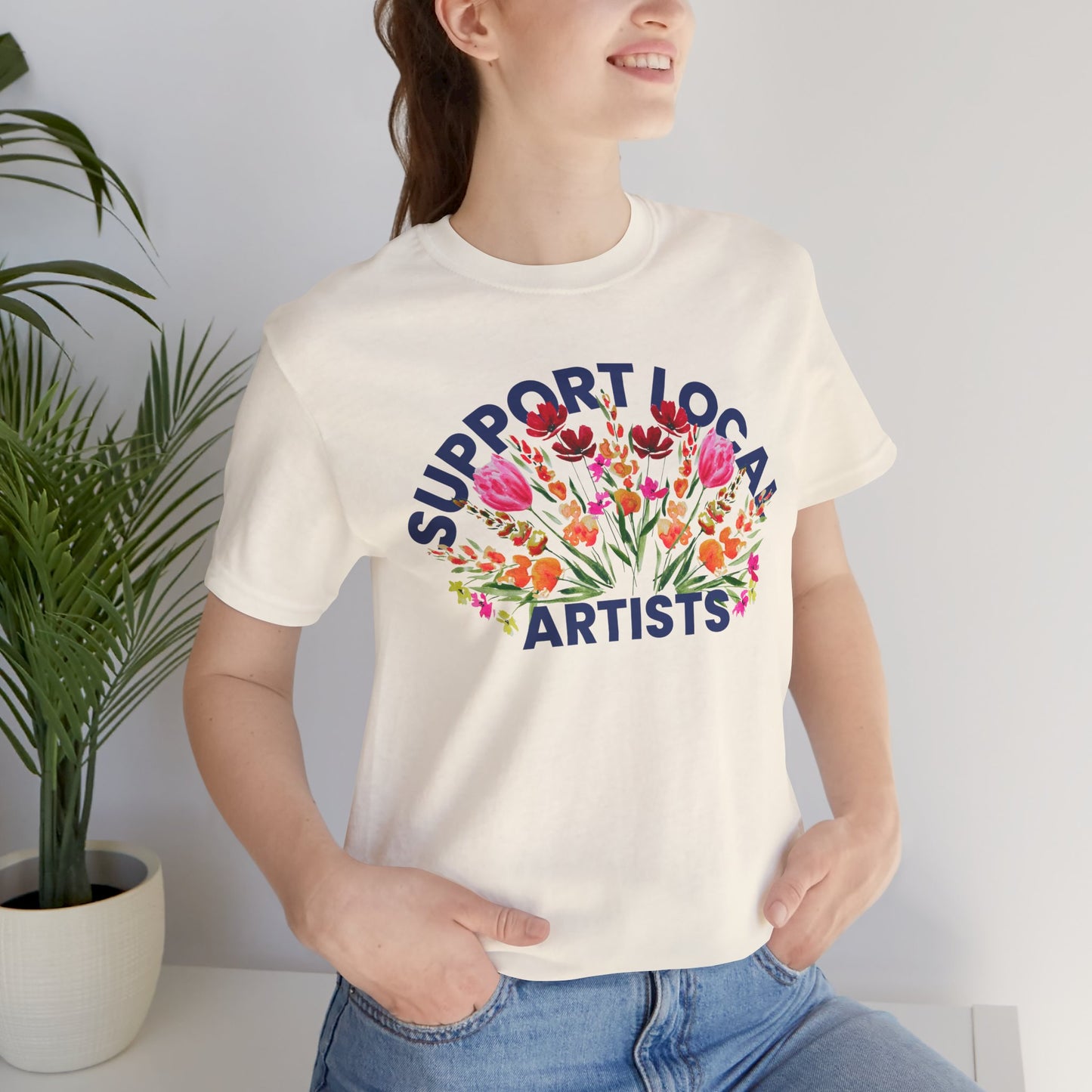 Support Local Artists Watercolor Tee | Cotton Tee