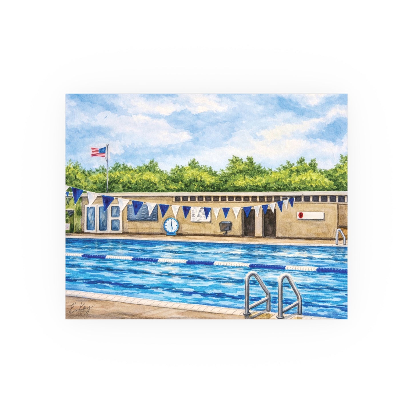 Sample 3 The Pool Watercolor