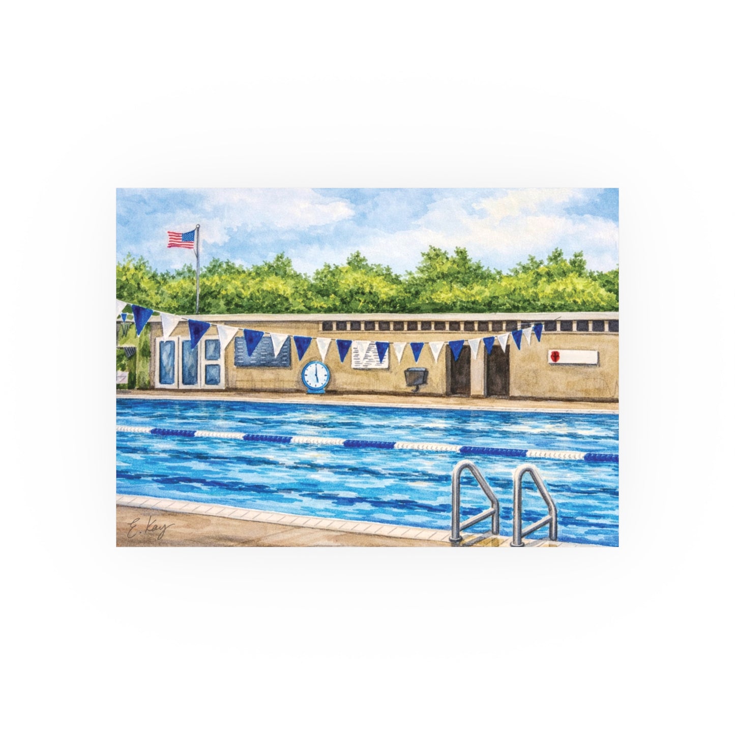 Sample 3 The Pool Watercolor