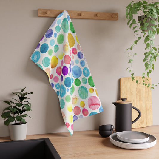 Cotton Tea Towel | Watercolor Dots
