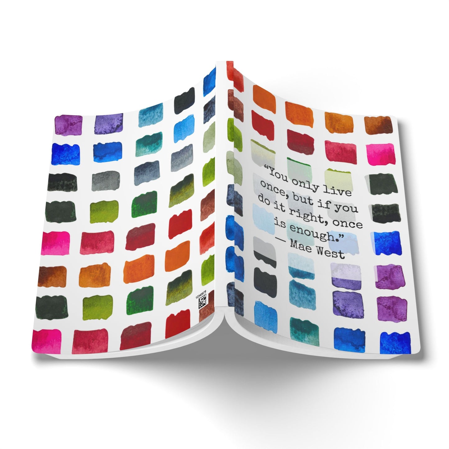 Watercolor Swatches Softcover Journal | Live Life Well