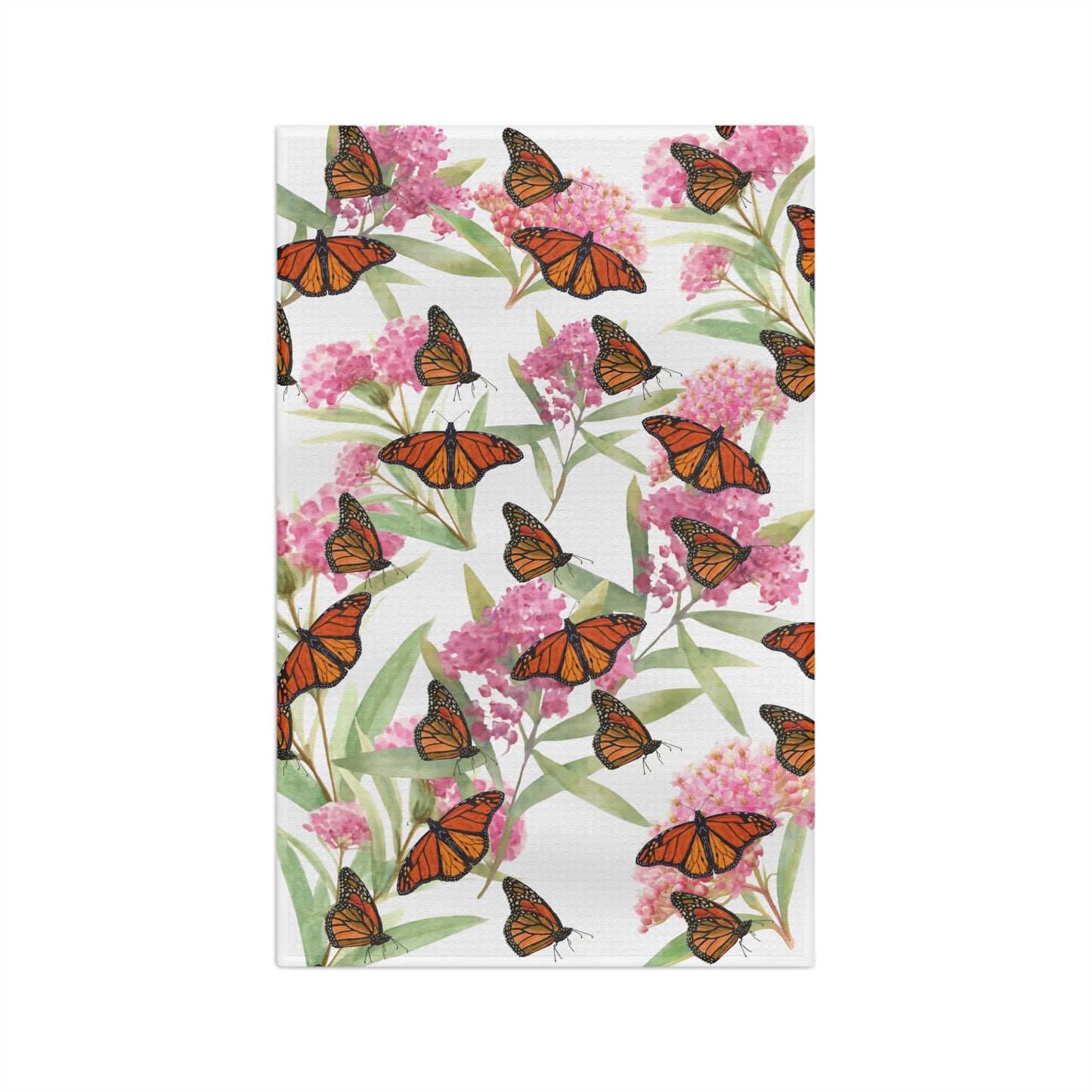 Microfiber Tea Towel | Monarchs and Milkweed