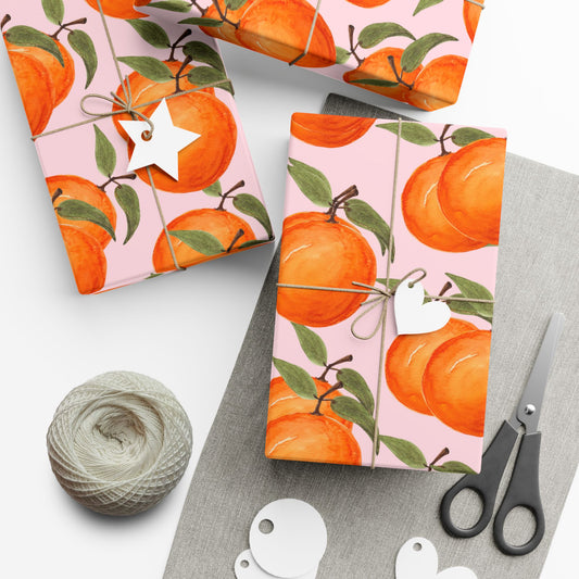 Gift Wrap Paper | Sweet Orange Blossoms
