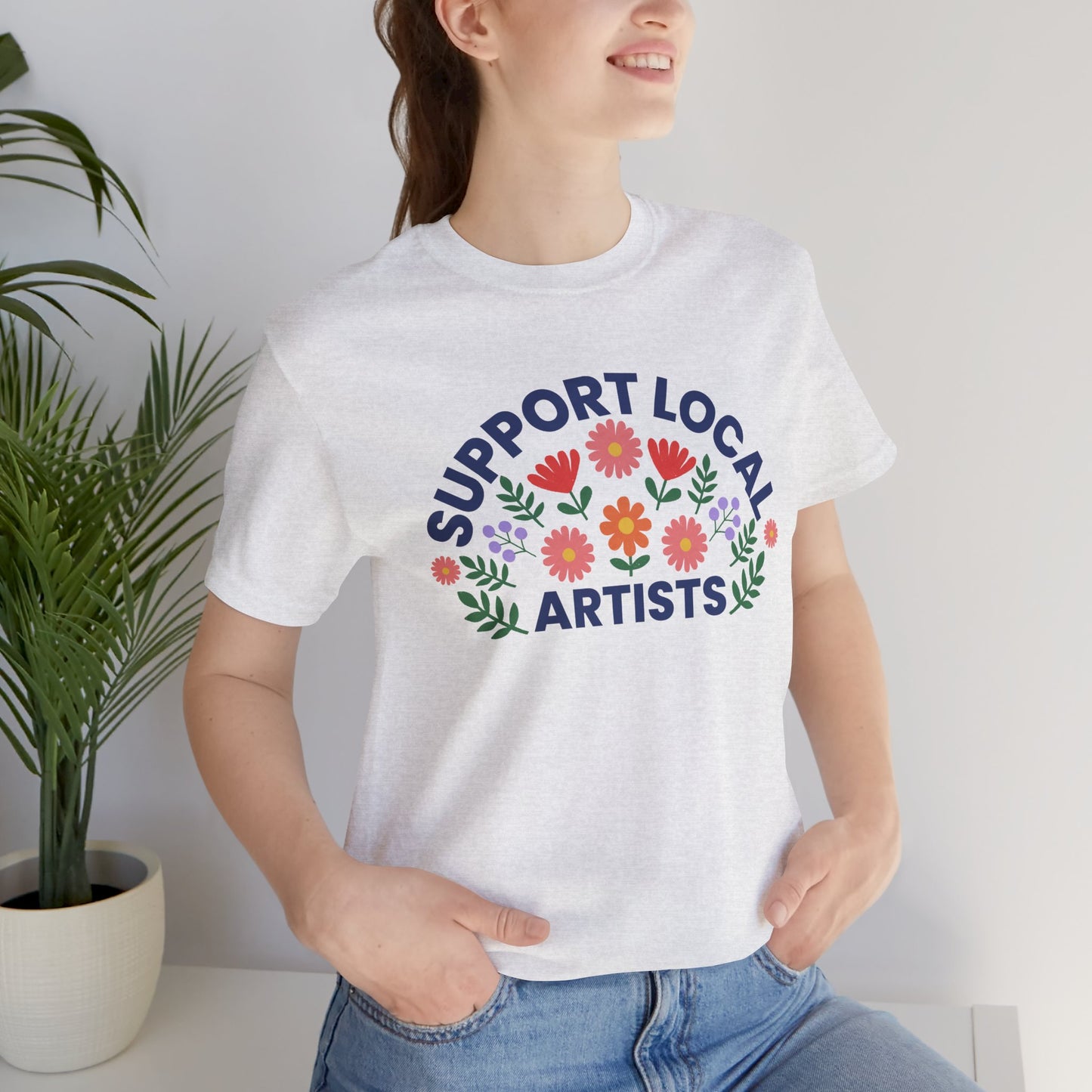 Support Local Artists (colorful) | Cotton Tee